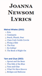 Mobile Screenshot of joannanewsomlyrics.com