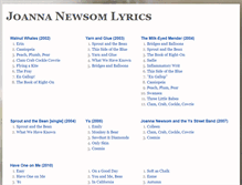 Tablet Screenshot of joannanewsomlyrics.com